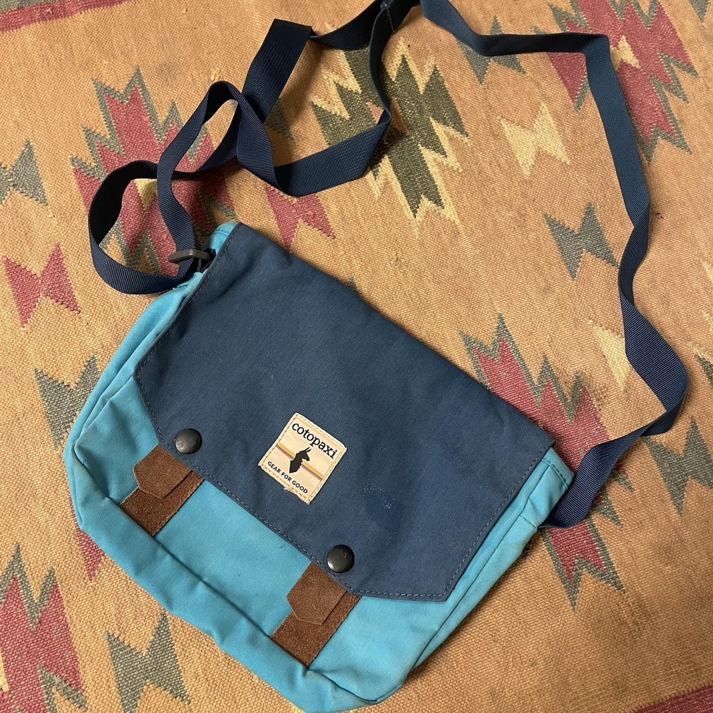 Cotopaxi Blue Canvas Messenger Bag Women Adjustable Crossbody Philippines